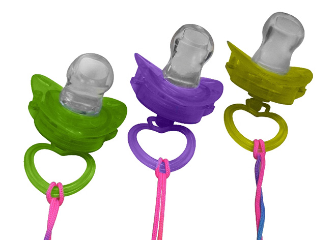 Flashing Pacifier With Colourful String (JS-1341)