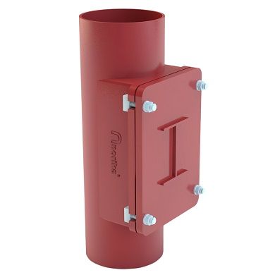 Fusion Bonded Epoxy Coated Hubless Short Pipe with Access Door & Cross Tee