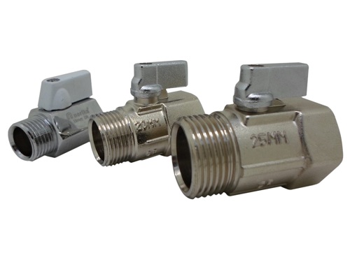 Nickel Plated Brass Mini Ball Valve MxF