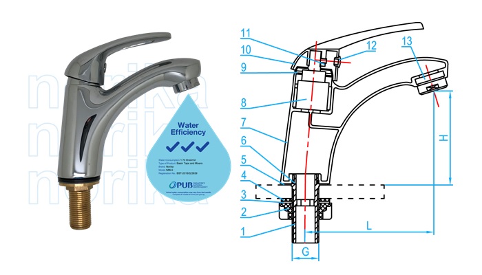 Single Inlet Cold Basin Tap