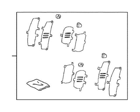 TOYOTA Disc Brake Pad Shim Kit (Front) Part Number: 049450E071