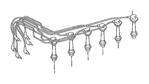 Toyota Spark Plug Wire Part Number: 9091915326