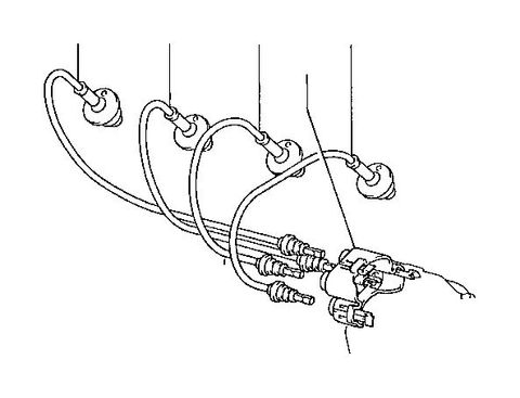 Toyota Spark Plug Wire Part Number: 9091915369