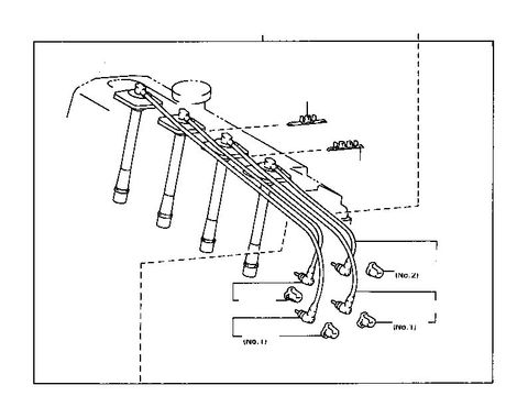 Toyota Spark Plug Wire Set Part Number: 9091929175