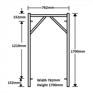 1700MM X 762MM VERTICAL FRAME