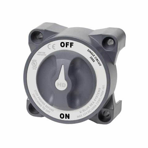 Blue Sea Systems Single (ON-OFF) Battery Switch with Knob - Black