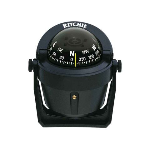 Ritchie Navigation Explorer Bracket Mount Compass Bracket Mount, Black, Direct Read, Black Dial 2-3/4"