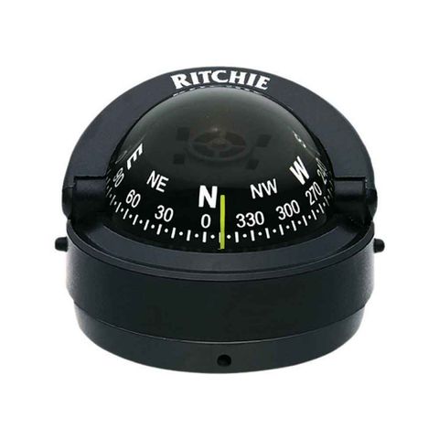 Ritchie Navigation Explorer Surface Mount Compass Surface Mount, Black, Direct Read, Black Dial 2-3/4"