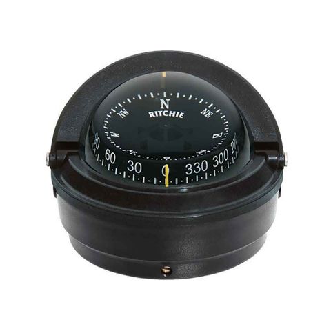 Ritchie Navigation Voyager Surface Mount Compass Surface Mount, Black, Combi Dial, Black Dial 3"