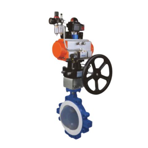 Pneumatic Lug Type Lined Butterfly Valve