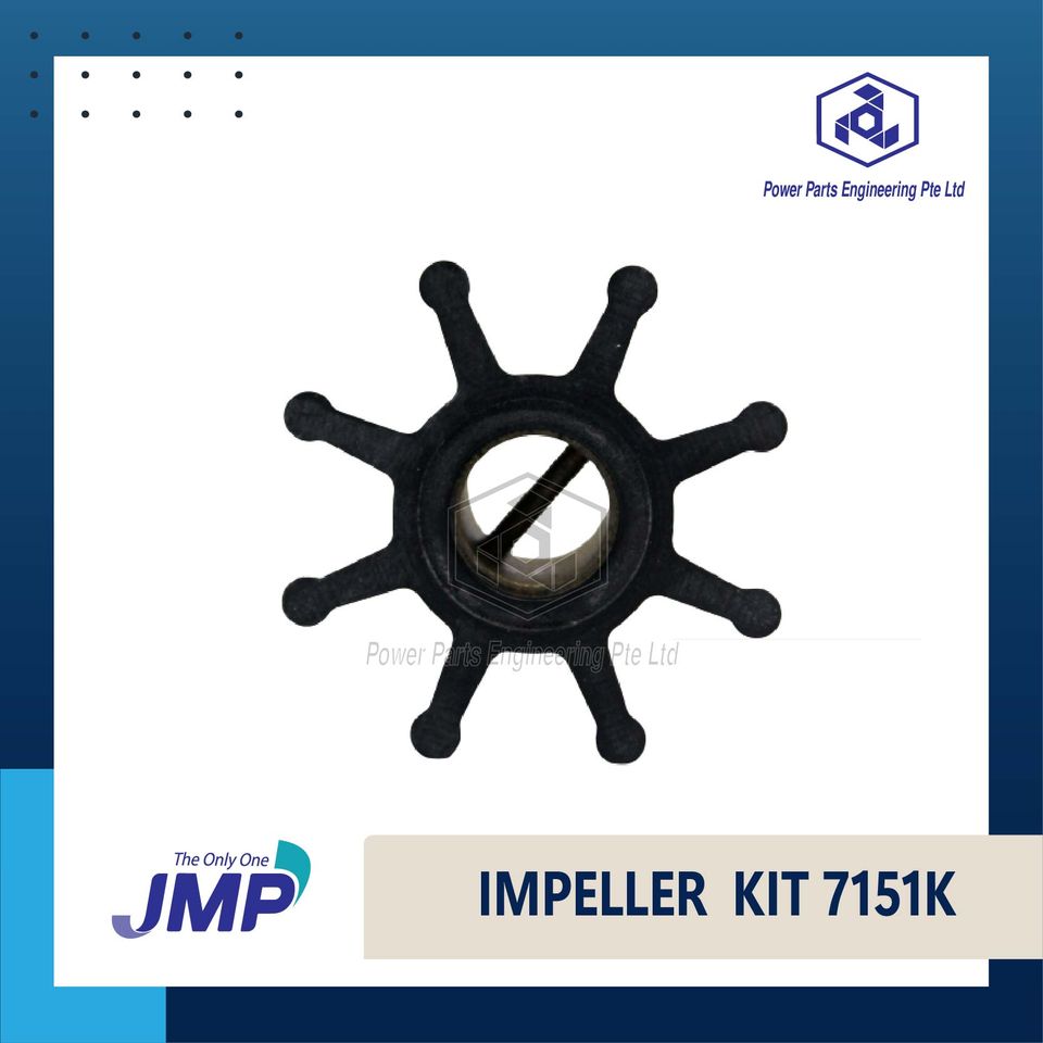 JMP 7151 / 7151K / 7151K01 Marine Flexible Impeller Power Parts Engineering Pte. Ltd. Singapore