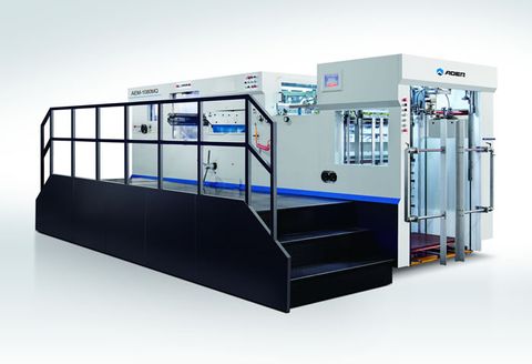 AEM-1080MQ Fully automatic flatbed deep embossing die cutting machine with waste stripping