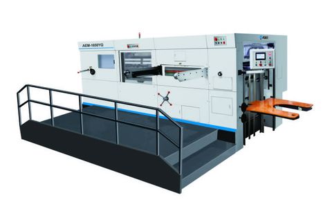 AEM-1650YQ Semi-automatic flat-bed die cutting machine with waste stripping