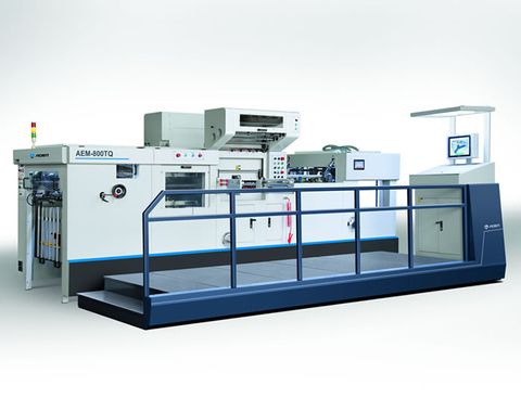 AEM-800TQ Fully automatic hot stamping and die cutting machine with waste stripping