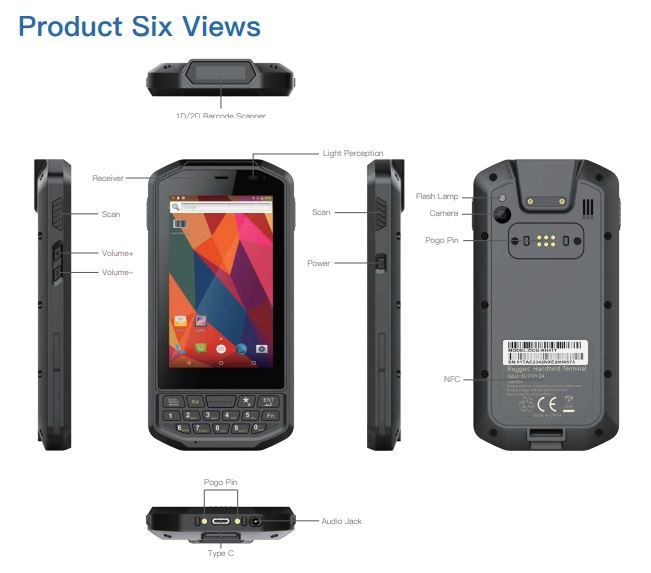 Handheld Terminal with RFID UHF Technology for Express Delivery