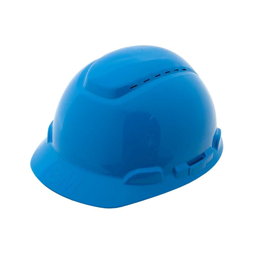 3M Hard Hat 4Point Ratchet Suspension Vented Helmet (Blue)