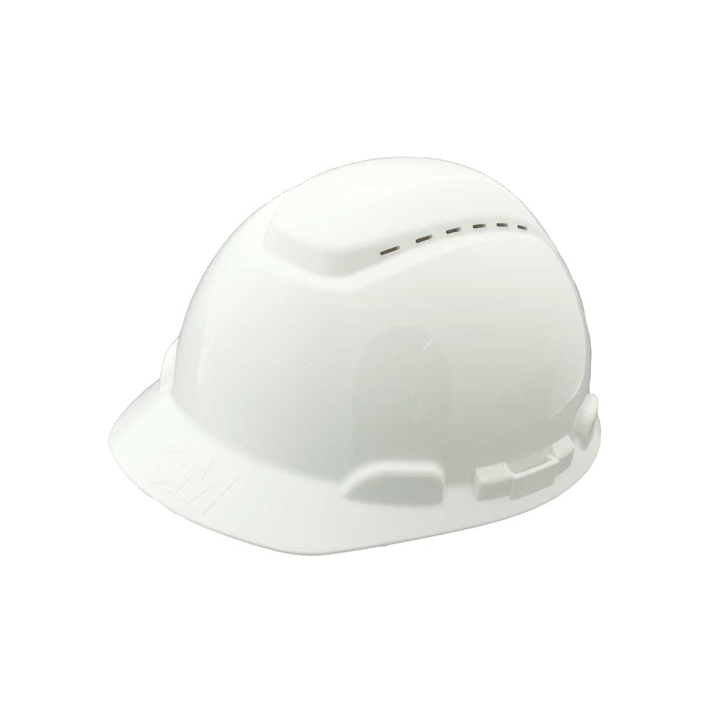 3M Hard Hat 4Point Ratchet Suspension Vented Helmet (White)