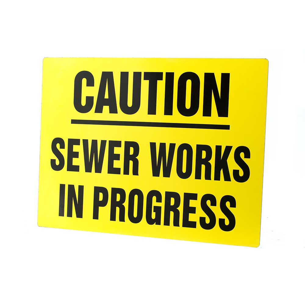 Aluminium Safety Signage (Sewer Works In Progress)