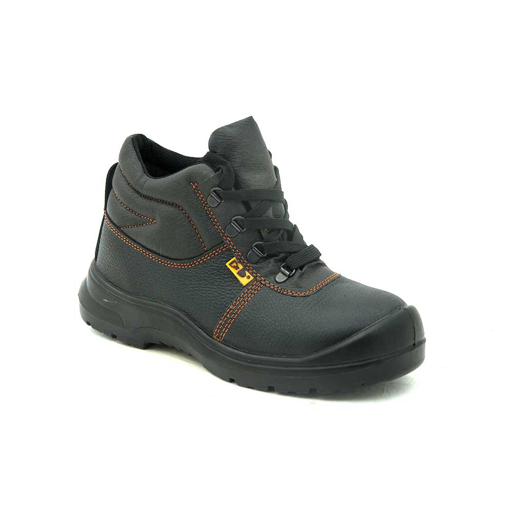 D&D' Black Grain Leather Laced Shoes (03818)