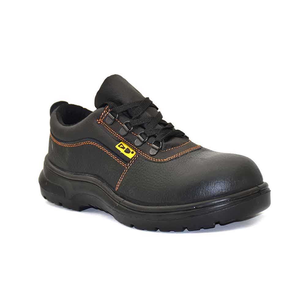 D&D' Black Grain Leather Slip-On Shoes (01818)