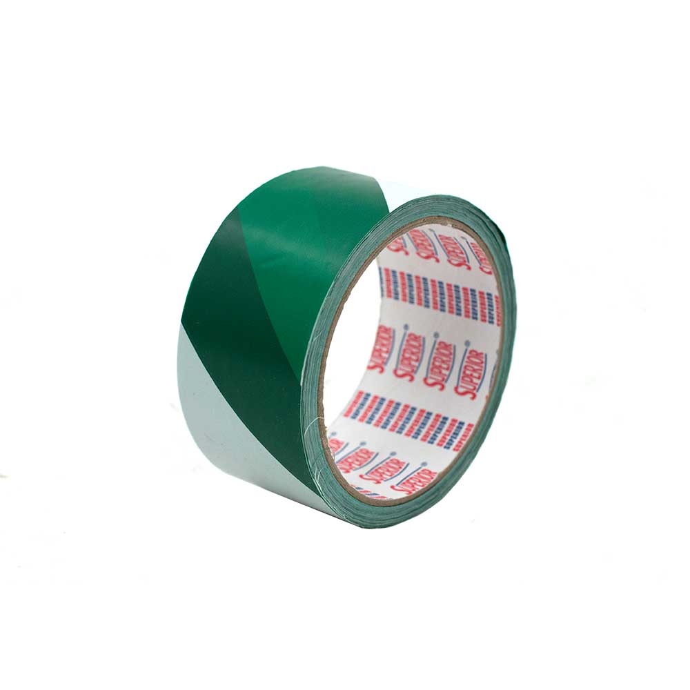 Green / White Safety Tape