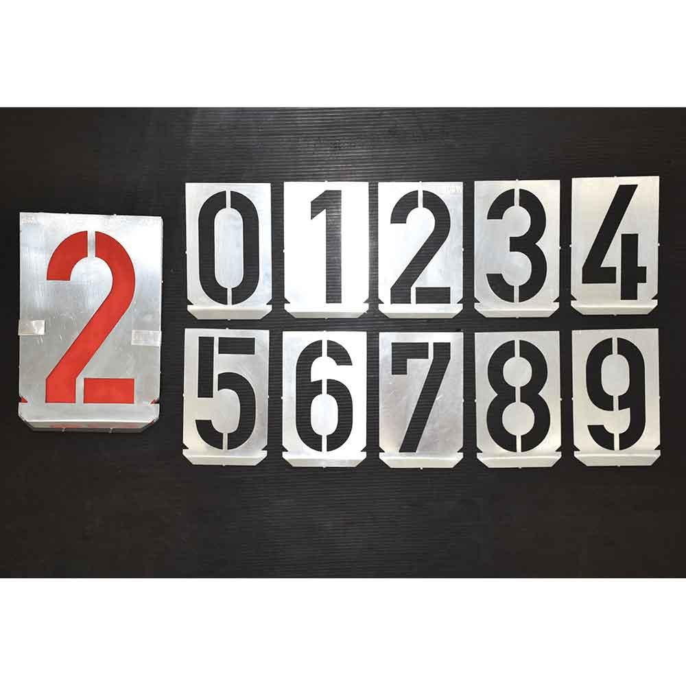 Hunter Number Zinc Stencil 0-9