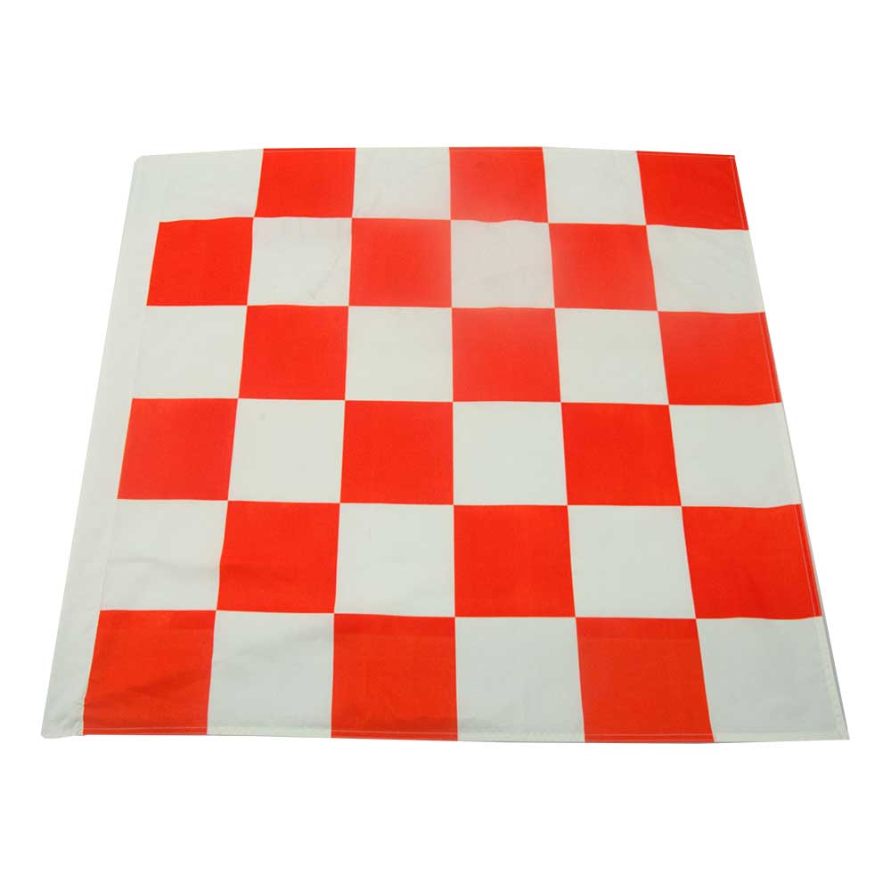 Orange / White Checkered Flag (6 x 6)