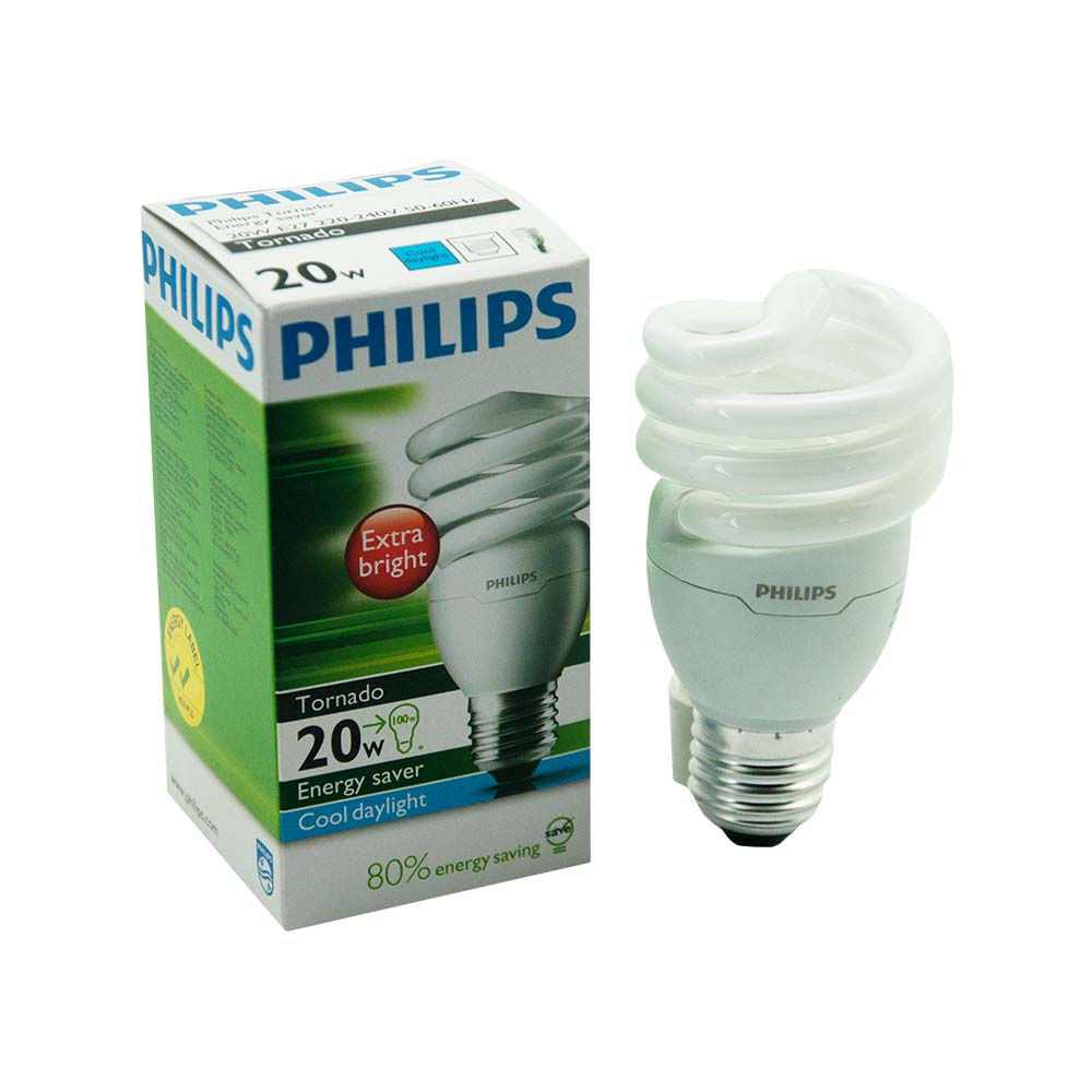 Philips Tornado Twist-Shape Compact Fluorescent Lamp (Screw)