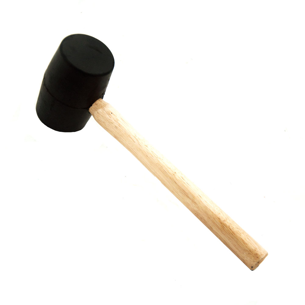 Rubber Mallet  Black (Wooden Handle)