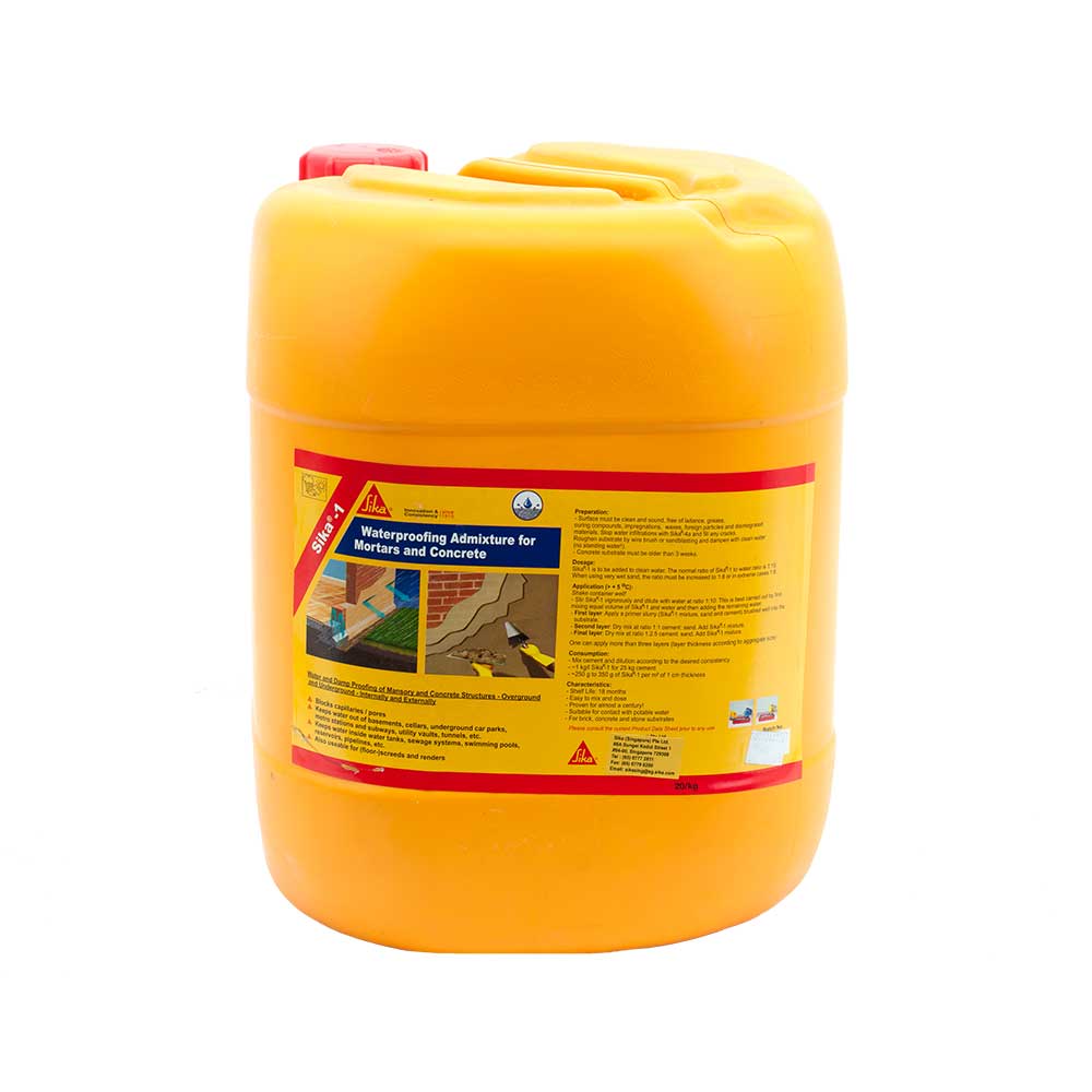 Sika - 1 Waterproofing Admixture for Mortars And Concrete