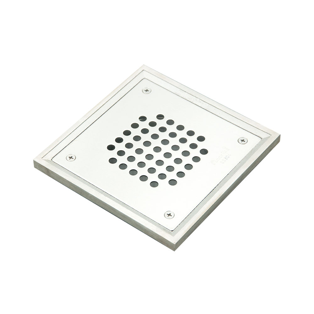 Stainless Steel Square Recess Edge Gully Trap Grating C/W Hairline Finishing (304)