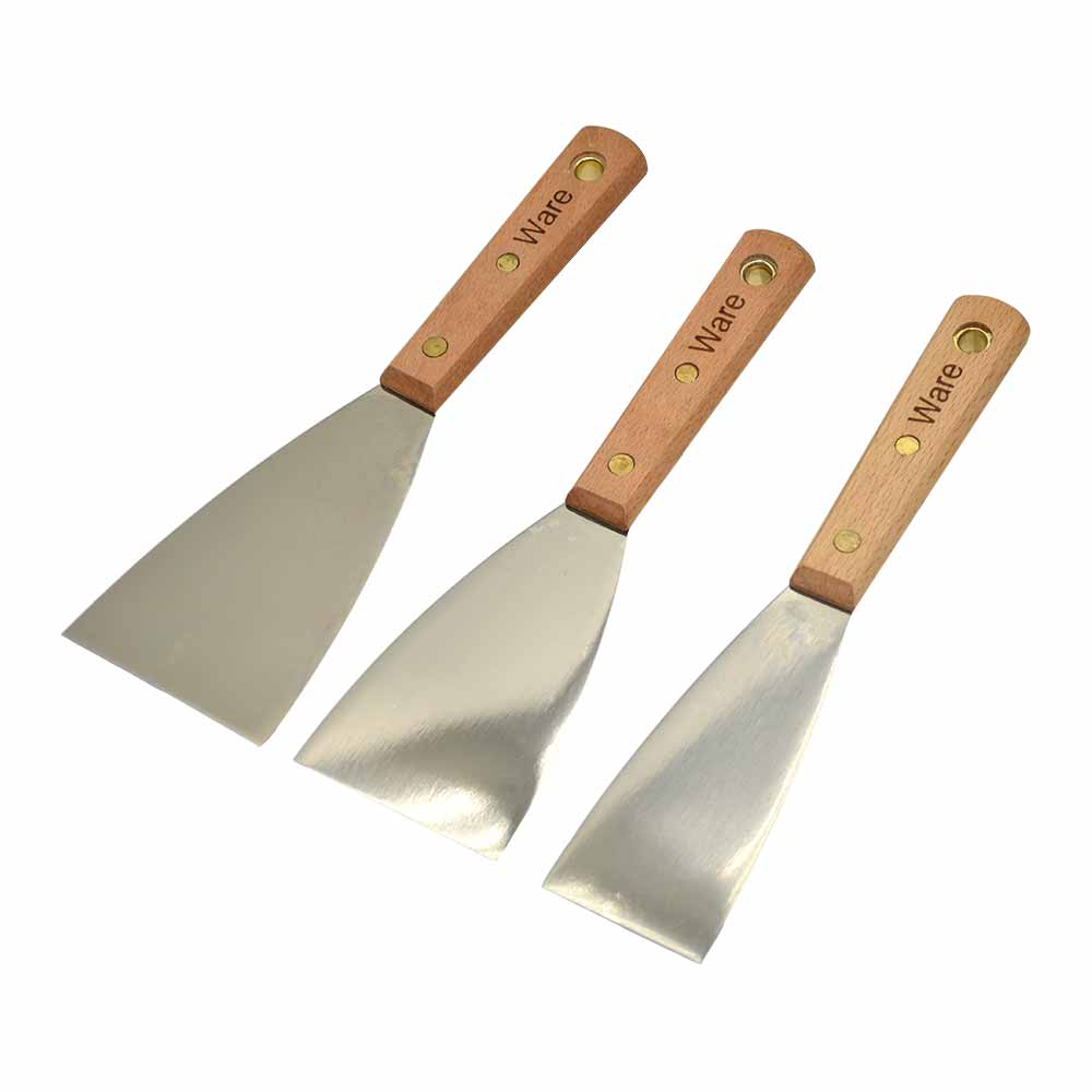 Ware Stainless Steel Scraper Wood Handle