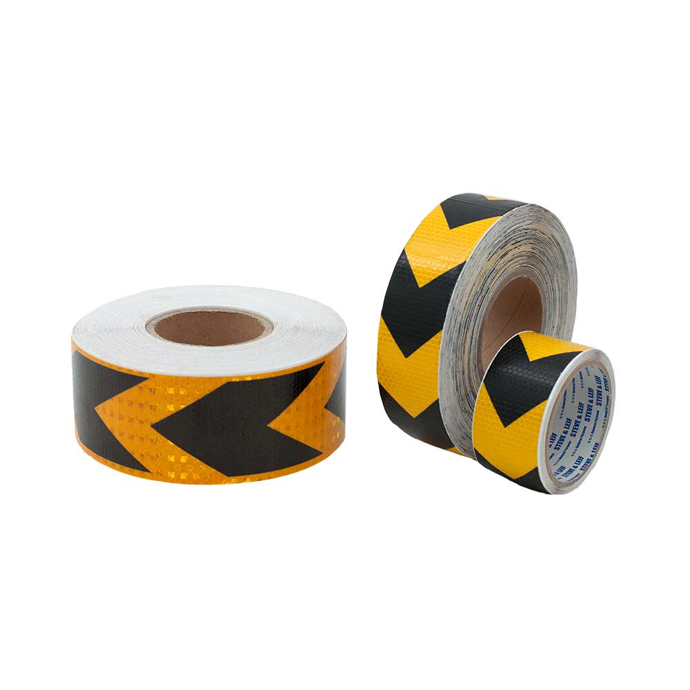 Yellow / Black Arrow Strip Reflective Adhesive Tape