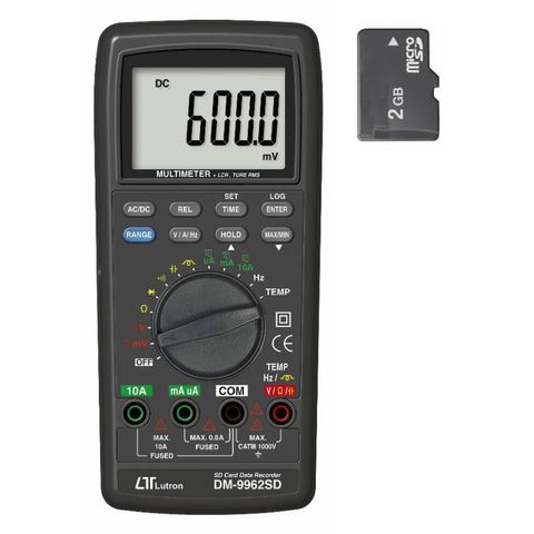 Lutron DM-9962SD Multimeter + LCR Meter, 6000 Counts, SD Card