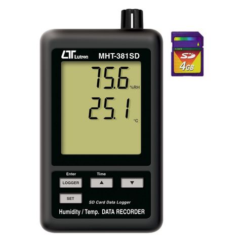 Lutron MHT-381SD Humidity/Temp. Recorder, SD Card