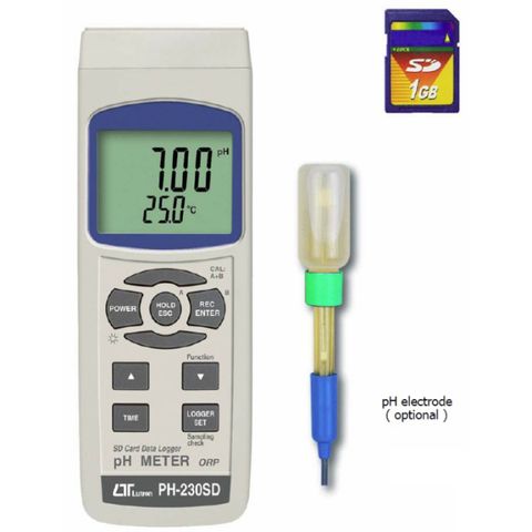 Lutron PH-230SD PH Meter, SD Card