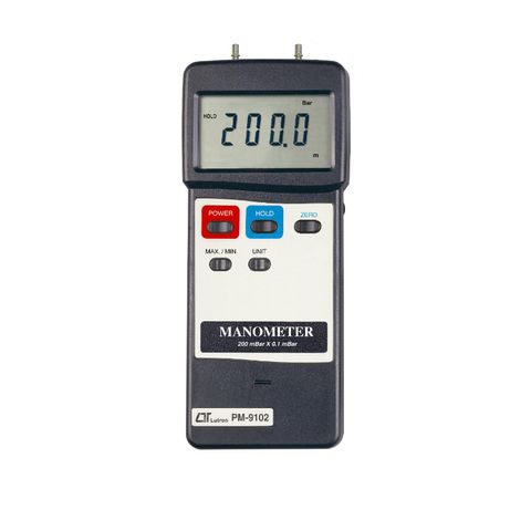 Lutron PM-9102 Manometer, 200 mbar, differential input