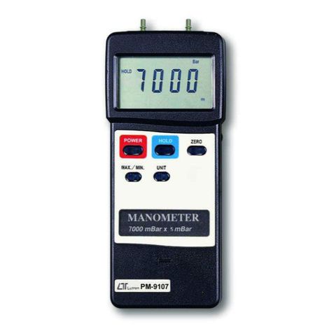 Lutron PM-9107 Manometer, 7000 mbar, differential input