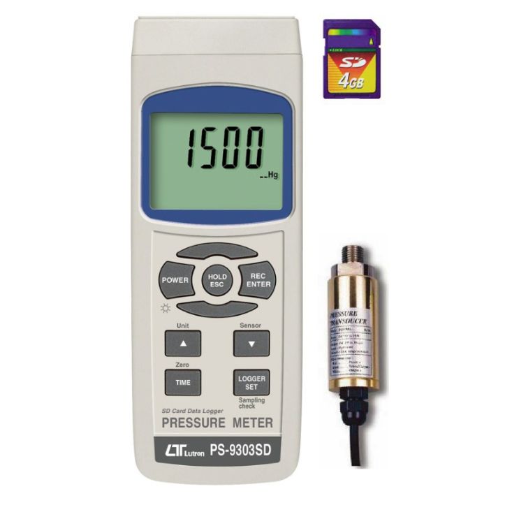 Lutron PS-9303SD Pressure Meter, SD Card