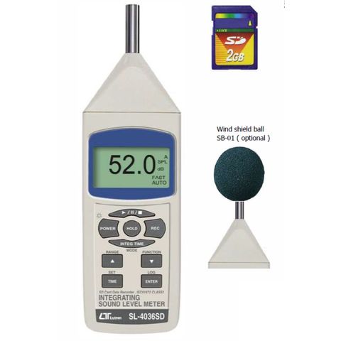 Lutron SL-4036SD Sound Level Meter , SPL/Leq, Class 1, SD Card