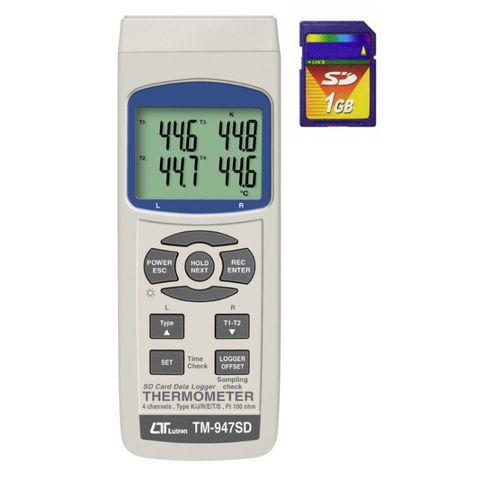 Lutron TM-947SD 4CH Thermometer SD Card