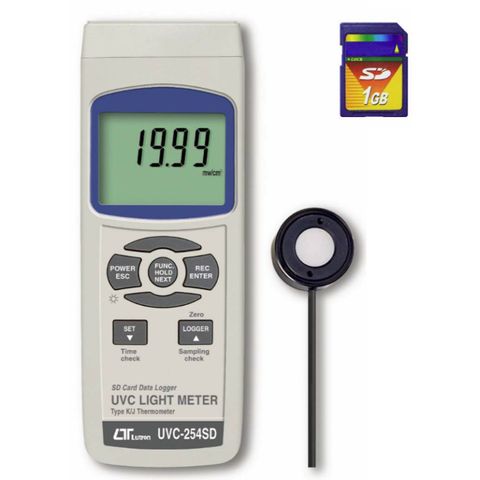 Lutron UVC-254SD UVC Light Meter, SD Card