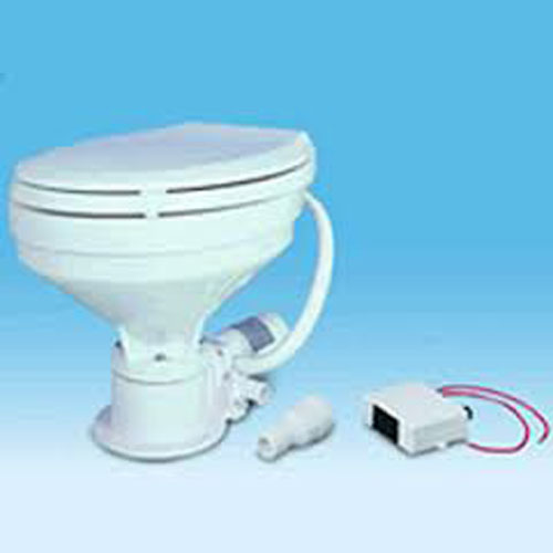 Electric Marine Toilet With Large Bowl & Deluxe