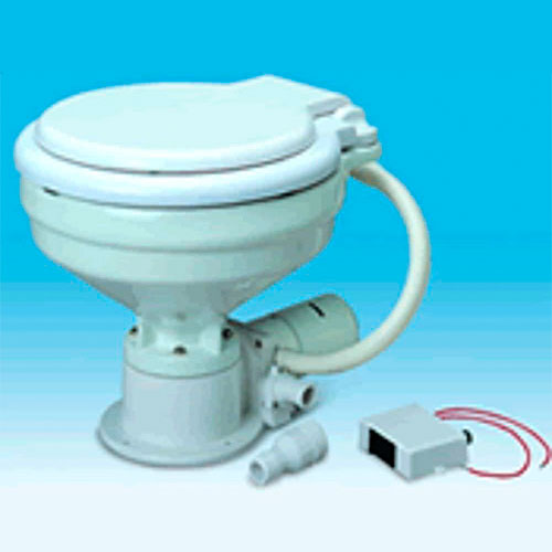 Electric Marine Toilet With Small Bowl & Standard Plastic Seat & Cover