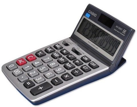 Office Supplies: Casio Calculator 12 Digit Tilt Display AX-120ST