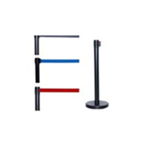 Black Queue Pole (Retractable Strap)
