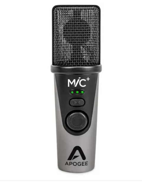 Apogee MiC Plus - Studio Quality USB Microphone with Cardioid Condenser Mic Capsule, Built In Mic Pre-Amp & Zero-Latency Headphone Output