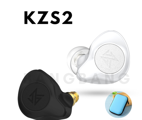 BangBangStore KZ S2 True Wireless TWS Earphones Bluetooth v5.0 Hybrid 1DD+1BA Game Earbuds Touch Control