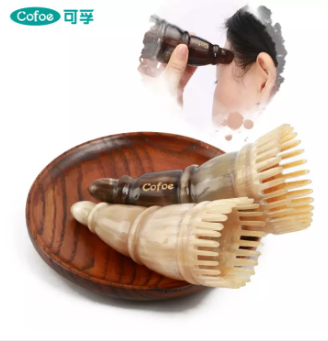 Cofoe Head Guasha Massage Brush Anti-Static Horn Comb