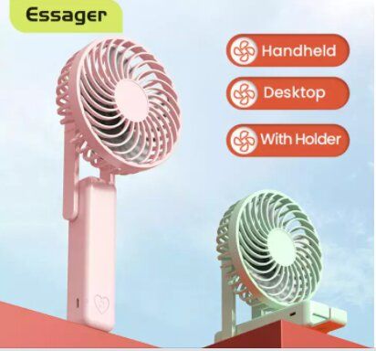 Foldable USB Cooler Fan With Phone Holder